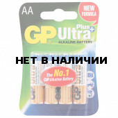 Батарейки алкалиновые GP Ultra Plus LR06 (AA) 4 шт 15AUP-2CR4