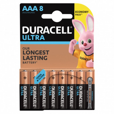 Батарейки алкалиновые Duracell Ultra Power LR03 (AAA) 8 шт