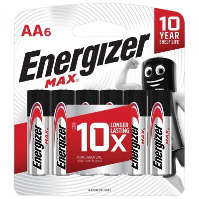 Батарейки алкалиновые Energizer Max LR06 (AA) 6 шт E301533801