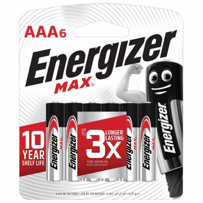 Батарейки алкалиновые Energizer Max LR03 (AAA) 6 шт E301532701