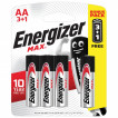 Батарейки алкалиновые Energizer Max Промо 3+1, LR06 (AA) 4 шт E300247800S