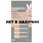 Батарейки алкалиновые Duracell Simply LR06 (AA) 4 шт 5009139