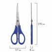 Ножницы для левши Brauberg Left hand 170 мм 236785