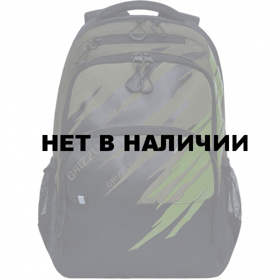 Рюкзак школьный Grizzly Хаки 21,5 л RU-130-2/3