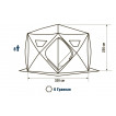 Зимняя палатка шестигранная Higashi Winter Camo Sota Pro трехслойная