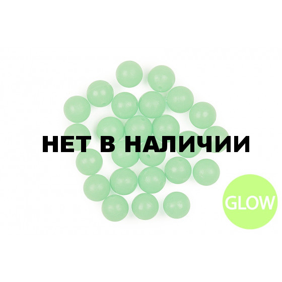 Бусина Higashi B6 Light Green Glow 6мм 36 шт