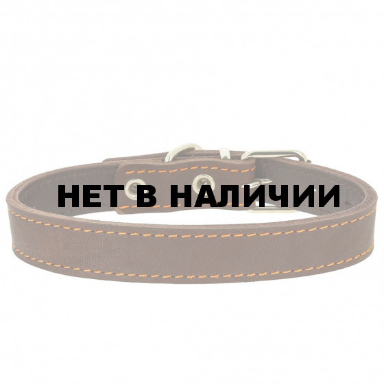 Ошейник кожаный двойной Каскад 3,5 см на шею 50-59 см