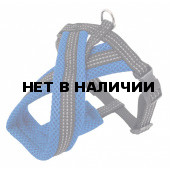 Шлейка Х-образная, с мягкой подкладкой Каскад 1,5 см, шея 26 см, грудь 34-45 см, синяя
