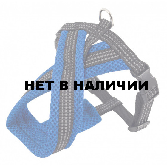 Шлейка Х-образная, с мягкой подкладкой Каскад 2 см, шея 40 см, грудь 44-55 см, синяя