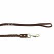 Поводок кожаный плетеный Каскад 1 см, длина 1,25 м