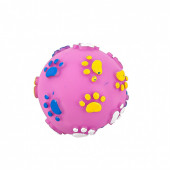Игрушка для собаки мяч резиновый Каскад Лапки 6 см
