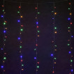 Уличная светодиодная гирлянда (мультиколор) Vegas Занавес 96 LED, 6 нитей, 1,5х1,5 м, 4,5V 55146
