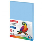 Бумага цветная для принтера Brauberg А4, 80 г/м2, 100 листов, синяя 112453