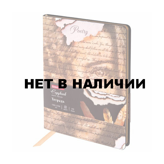 Тетрадь А5 Brauberg Vista Poetry 80 листов, клетка 403921