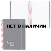 Тетрадь-блокнот на пружине A5 Brauberg Black Jack 150 листов, клетка 401793