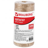 Шпагат джутовый упаковочный Brauberg 500 м, d1,5 мм, 1200 текс 605008