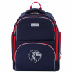 Рюкзак Brauberg Classic, легкий каркас, премиум материал, Lion, синий, 37х32х21 см, 228829