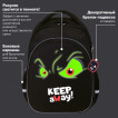 Рюкзак Brauberg Optima, 2 отделения, с брелоком, Keep away, светящийся, 36х27х18 см, 271361