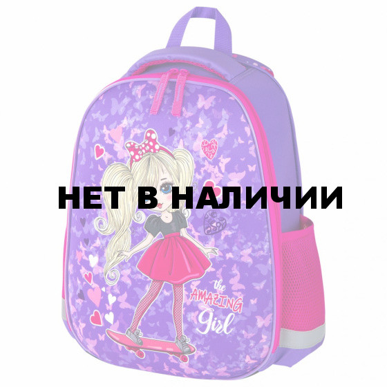 Ранец Пифагор EVA Basic, 1 отделение, эргономичная спинка, Amazing girl, 39х30х16 см, 271377