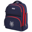 Рюкзак Brauberg Classic, легкий каркас, премиум материал, Wild wolf, синий, 37х32х21 см, 271393