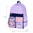 Рюкзак Brauberg Pastel с термо-нашивками, Lazy cat, сиреневый, 40х29х14 см, 271422