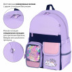 Рюкзак Brauberg Pastel с термо-нашивками, Lazy cat, сиреневый, 40х29х14 см, 271422