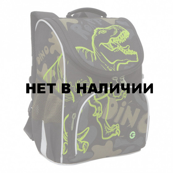 Ранец Grizzly анатомический, с мешком для обуви, DINOSAUR, 33х25х13 см, RAm-385-8/1