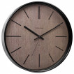 Часы настенные Troykatime (Troyka) 77770743, круг, коричневые, черная рамка, 30,5х30,5х5 см 455741