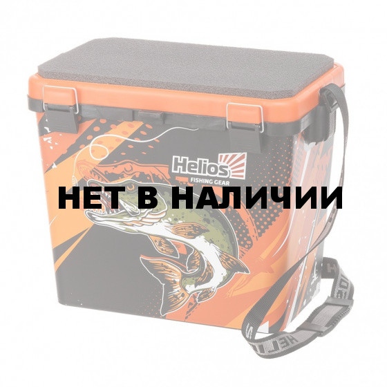 Ящик рыболовный Helios HS-IML-19-O-1 зимний PIKE односекционный оранжевый 351006