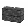 Компостер садовый 600л Piteco с крышкой K1130 чёрный (из 2-х мест)
