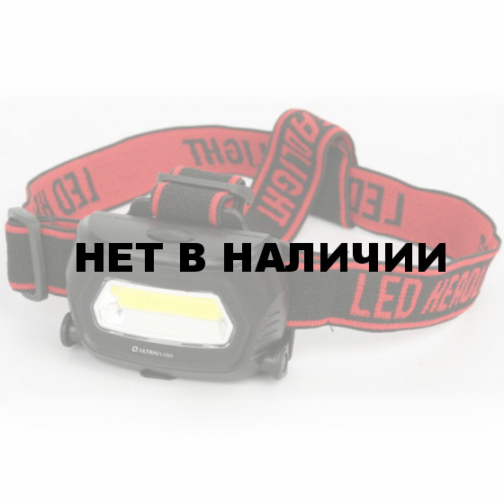 Фонарь налобный аккумуляторный ULTRAFLASH 3Вт COB 3 режима Li-pol LED5359 238289 (1)