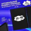 Фотоальбом 22х30 см, 24 черных листа, уголки, стикеры, ручка, клей, BRAUBERG Black Line, 880653 (1)