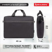 Сумка портфель BRAUBERG PRACTICAL с отд для ноутбука 15,6 Grey line черная 29х40х7 см 272604 (1)