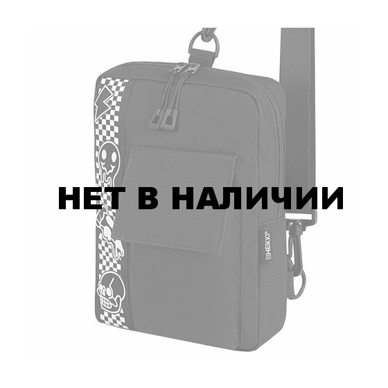 Сумка на плечо HEIKKI TORRENT (ХЕЙКИ) с карманом Chess emoji черная 25х18х3 см 272638 (1)