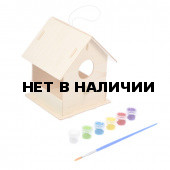 Кормушка для птиц сборная с красками и кисточкой Blumen Haus 65708