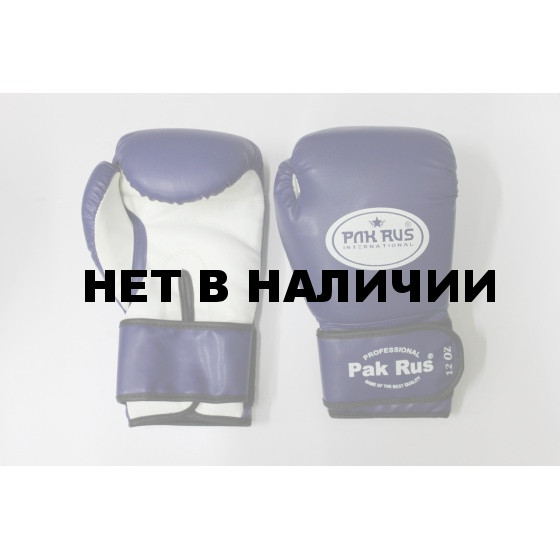 Перчатки боксерские Pak Rus, искусственная кожа, 12 OZ, синие, PR-128881