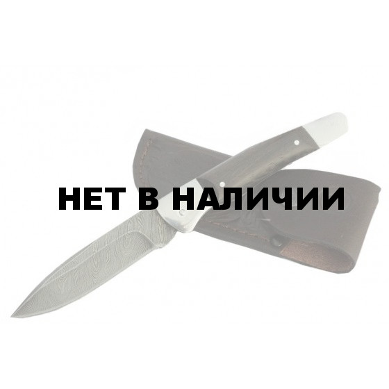 Нож Ворсма складной Снайпер, дамасская сталь, дерево-венге (кузница Семина)