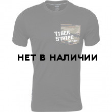 Футболка с карманом черный/tiger stripe