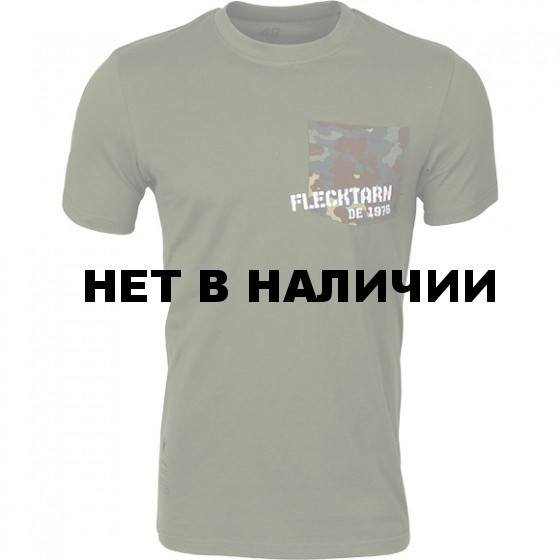 Футболка с карманом олива/flecktarn