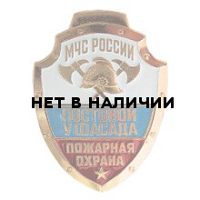 Нагрудный знак МЧС России Пожарная охрана Постовой у фасада