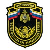 Нашивка на рукав МЧС России Государственная противопожарная служба вышивка люрекс