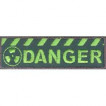 Термонаклейка -1464.3 Danger зеленая световозвращающая вышивка
