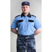 Рубашка Охранника в запр. гол. с коротким рукавом с ч/вор