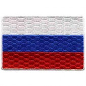 Термонаклейка -0459.3 Флаг России большой вышивка