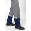Костюм Мегаполис, ткань смесовая с брюками (серый+темно-синий+кр.кант)