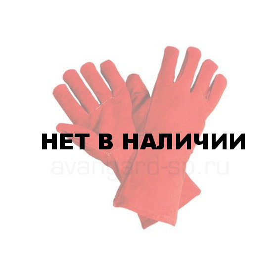 Краги спилковые пятипалые утепленные 