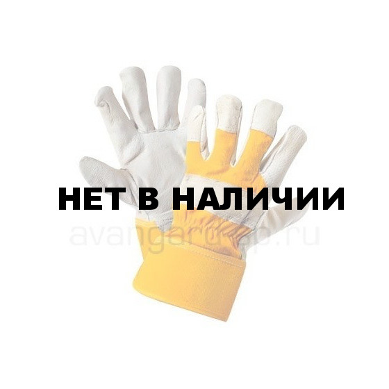 Перчатки кожаные комбинированные Юкон
