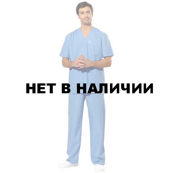 Комплект одежды медицинской мужской универсальный(блуза и брюки (голубой))