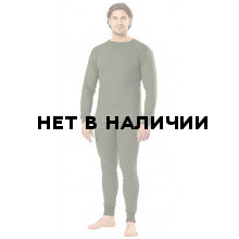 Белье нательное х/б трикотажное с начесом цвет темно-оливковый (Россия)