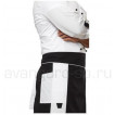 Комплект повара Шеф (китель, брюки, фартук, колпак) цвет черный+белый 